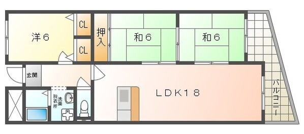 ヴィルヌーブエストの物件間取画像